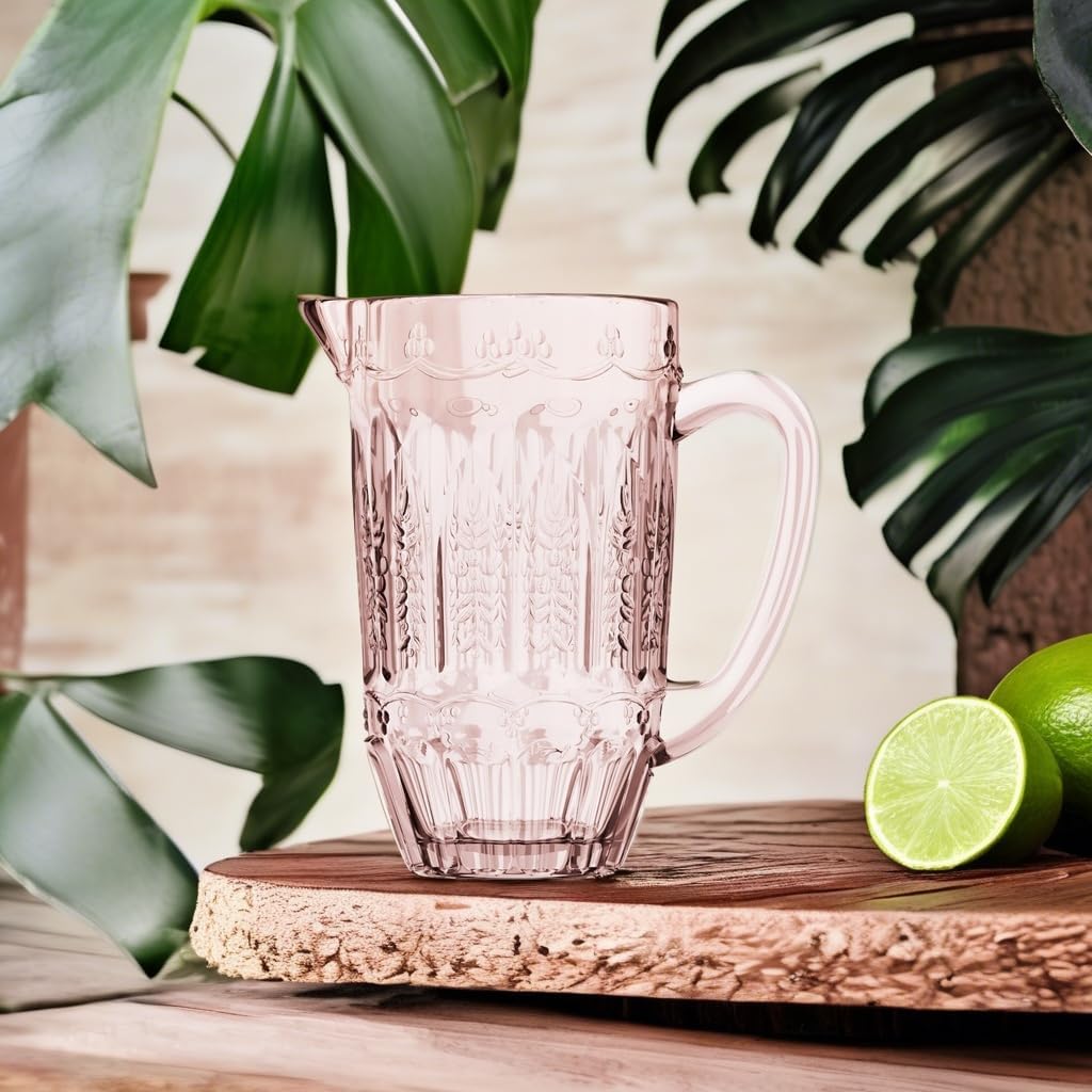 Vintage Glass Pitcher for Homemade Beverages | Classic Design for Water, Juice, Iced Tea & More